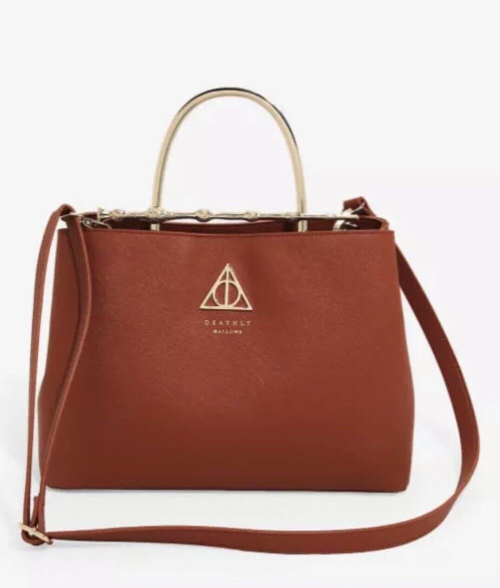 Loungefly Harry Potter Brown Cognac Elder Wand Hand Bag Crossbody Strap